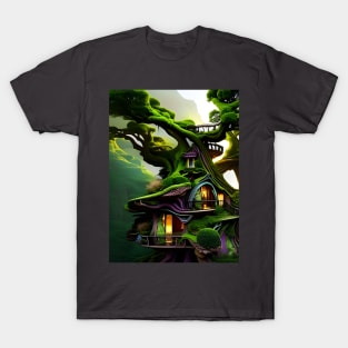 Fairy Fantasy Treehouse In Forest T-Shirt